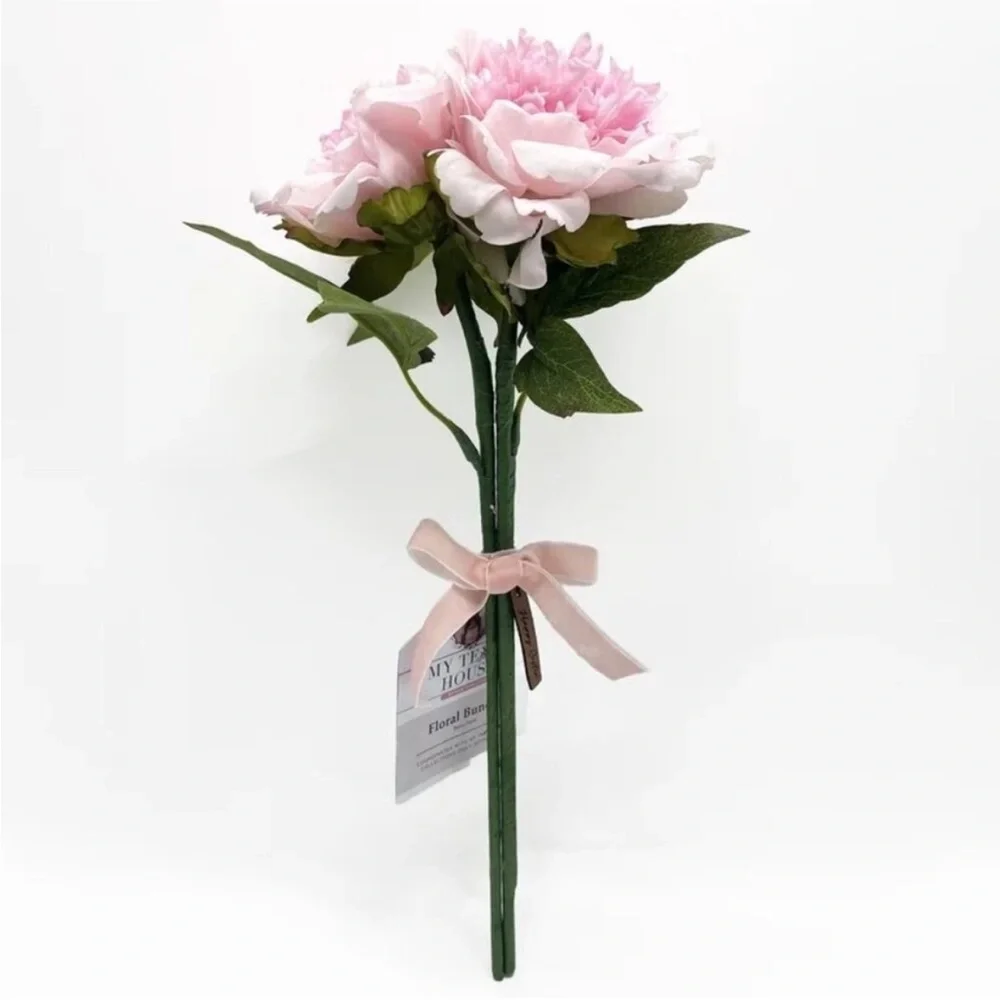 Peony Floral Pick, Pink, 16